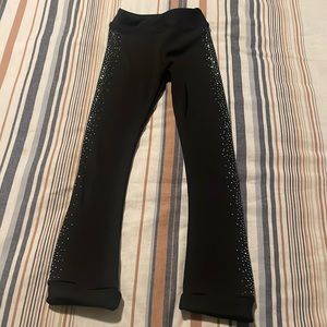 Liuhuo black crystal ice figure skating pants girls 120 or 5-6.